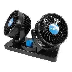 Imagen de Ventilador Doble Para Auto Con Conexión 12v Rotacion 360º 