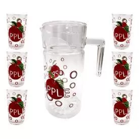 Imagen de Juego De Jarra Con 6 Vasos De Vidrio Cocina Hogar