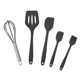 Imagen de Kit Set 5 Piezas Utensillos Cocina Silicona Varios Colores 